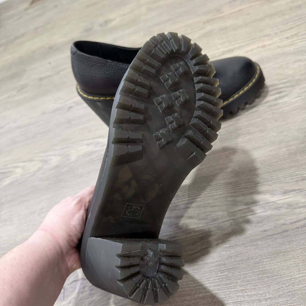 Dr Martens Cordelia Mule Heels Black Lug Platform Women's 9 - Picture 6 of 8